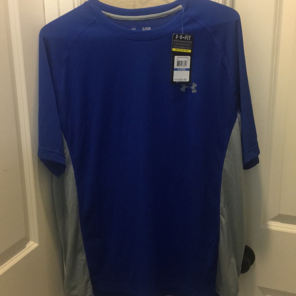 Men’s Under armour Heat gear shirt XL Blue/Gray